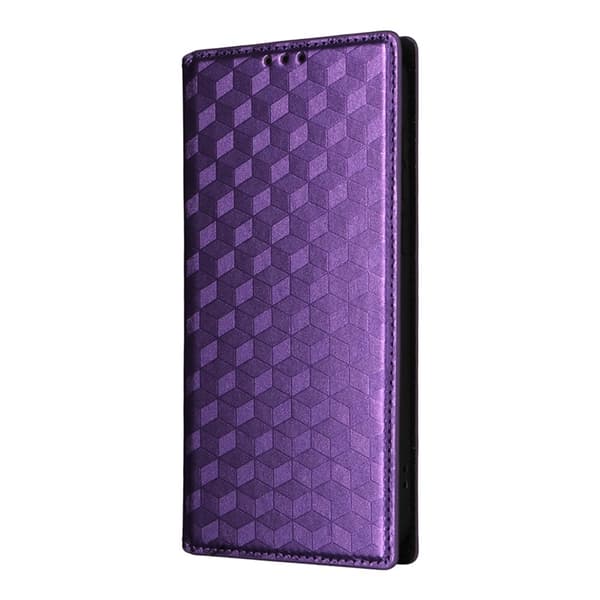 OnePlus 15 Plånboksfodral Rhombus Imprinted Konstläder - Lila Lila