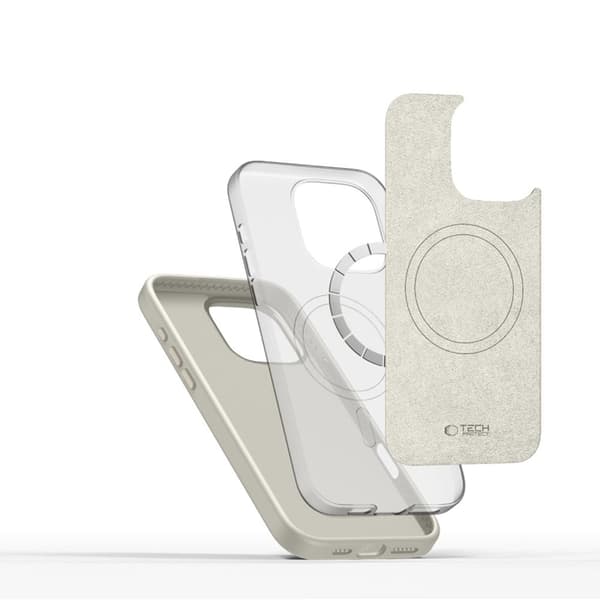 Tech-Protect Mobilskal till iPhone 16 Pro Magsafe Pure Silikon - Cosmic Latte Beige