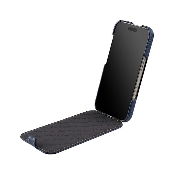 MELKCO Mobilskal till iPhone 17 Pro Max Äkta Läder + PC - Blå