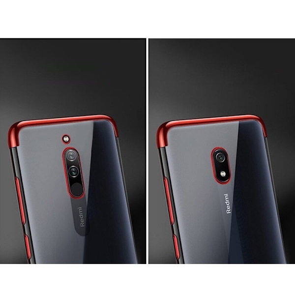 Clear skal med frame till Xiaomi Redmi 8A - Svart Svart