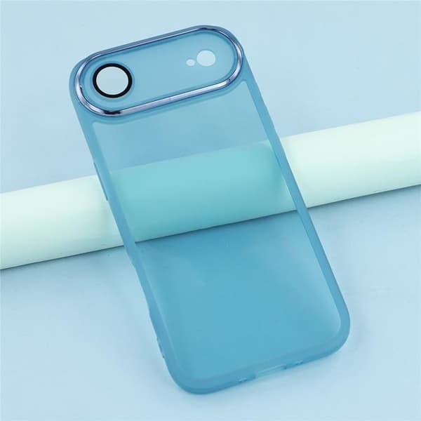 Mobilskal till iPhone Air Electroplated Kameraram - Transparent Blå Blå