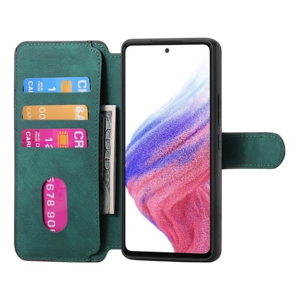CASENEO Xiaomi 14T Pro Magnetiskt Plånboksfodral Konstläder - Grön