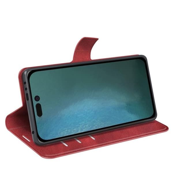 Flip Folio iPhone 14 Plus Pungeetui - Rød Röd