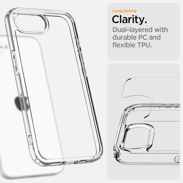 Spigen Mobilskal till iPhone 16e Ultra Hybrid - Crystal Clear Transparent