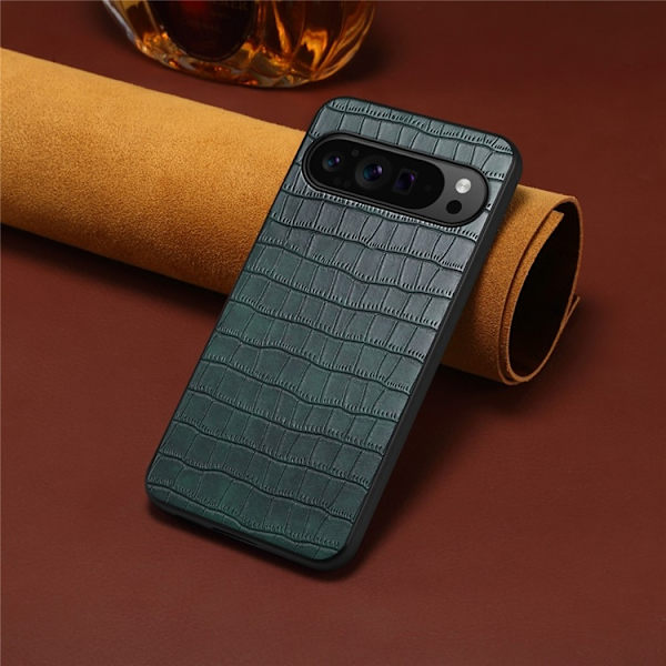 Mobilskal till Google Pixel 10/10 Pro Crocodile Texture - Grön Grön