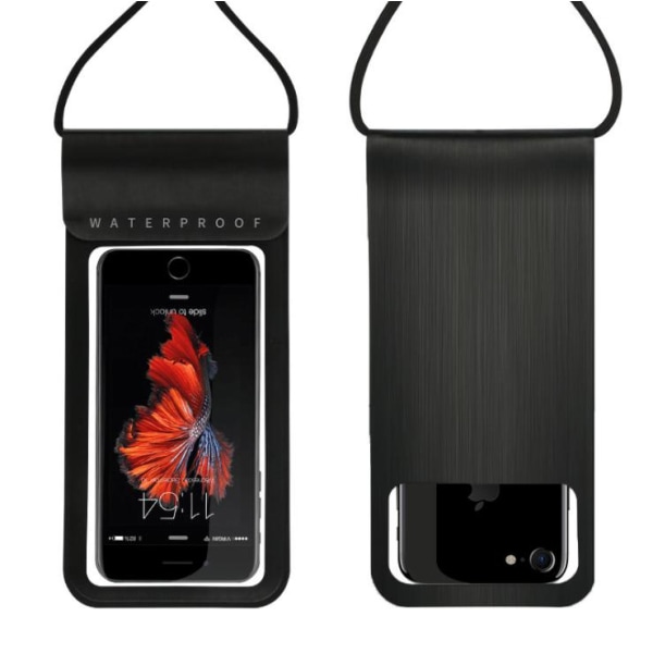 Universal Vandtæt Mobiltaske - Sort - Medium Black