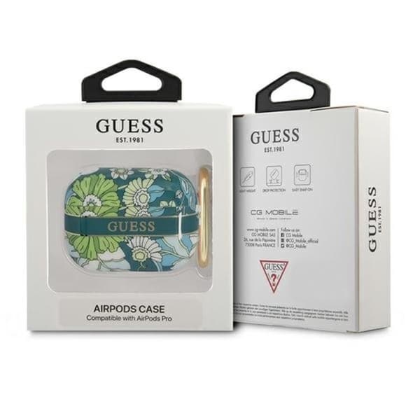 Guess AirPods Pro Skal Flower Strap Collection - Vihreä Grön