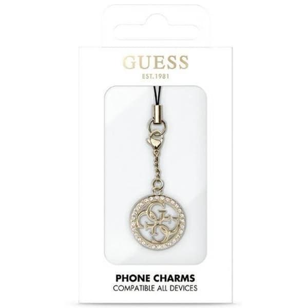 Guess Mobilrem Rhinestone Charm - Guld