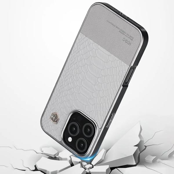 KIGC Mobilskal till iPhone 16 Pro Crocodile Texture - Grå Grå