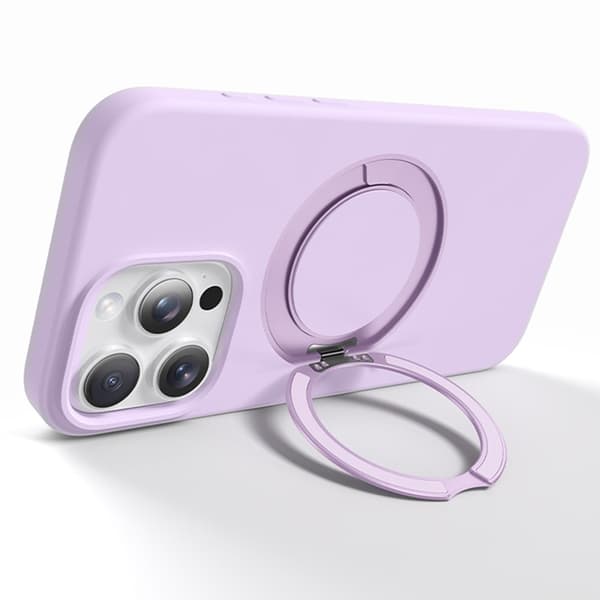 Mobilskal till iPhone 16 Pro MagSafe Silikon Roterande Kickstand - Grön Grön