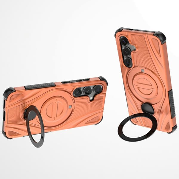 Mobilskal för Samsung Galaxy S26 Plus Magnetiskt Kickstand TPU - Orange