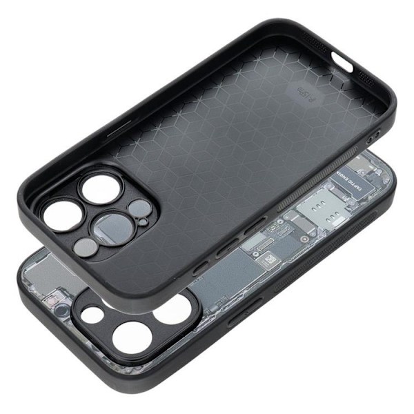 iPhone X Mobilskal Tech Pattern 2 Svart