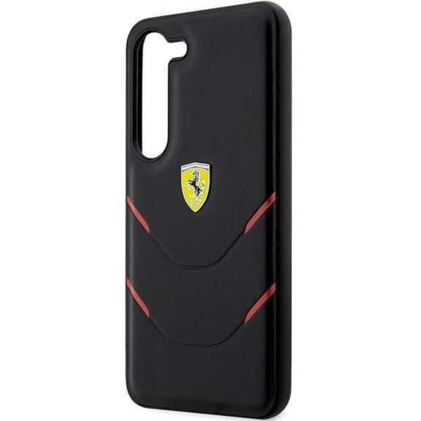 Ferrari Galaxy S23 Plus Skal Hot Stamp Lines - Sort Black
