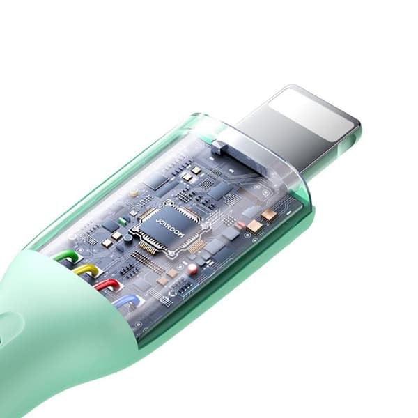 Joyroom USB-A till Lightning kabel Multi-Color 3A 1m - Svart Svart