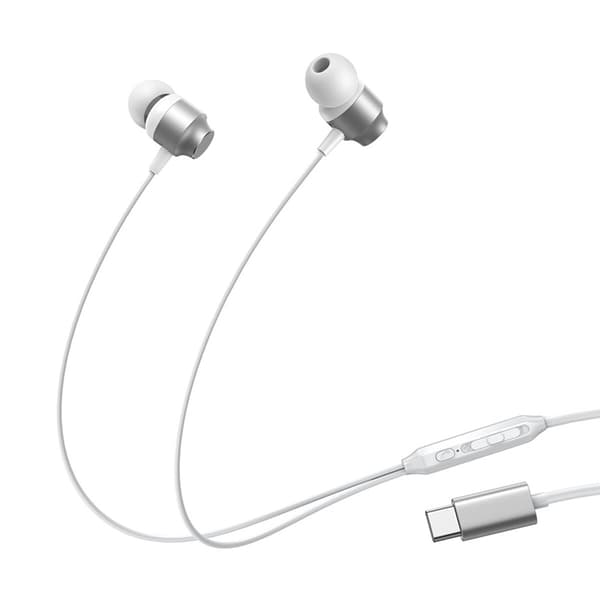 Joyroom In-Ear-hovedtelefoner USB-C - Sølv Silver