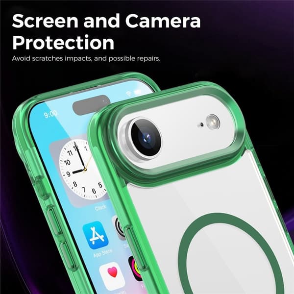 Mobilskal till iPhone Air MagSafe TPU+PC - Transparent Grön Grön