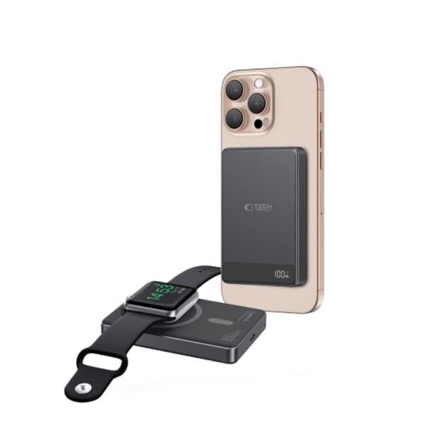 Tech-Protect Powerbank Magsafe 5000mAh LifeMag - Sort Svart