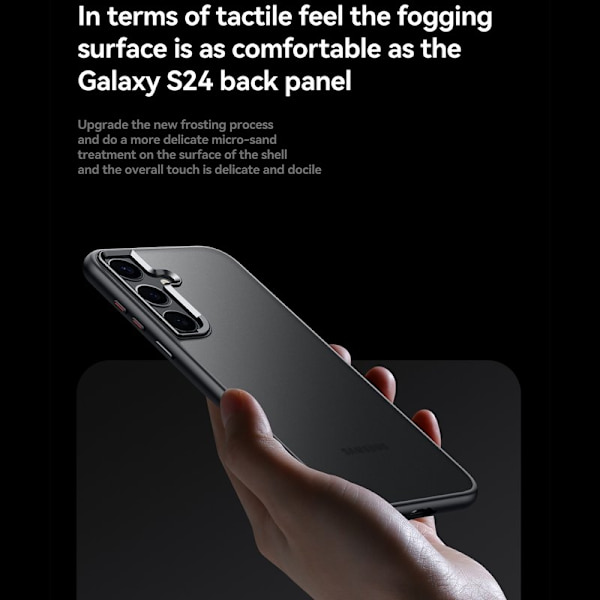 SULADA Mobilskal till Galaxy S24 PC+TPU Stöttålig Matt Blå