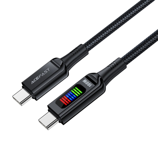 Acefast USB-C–USB-C-kaapeli 1,2 m 100 W - musta