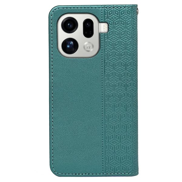Oppo Find X9 Pro 5G Plånboksfodral Konstläder Mönstrad - Grön