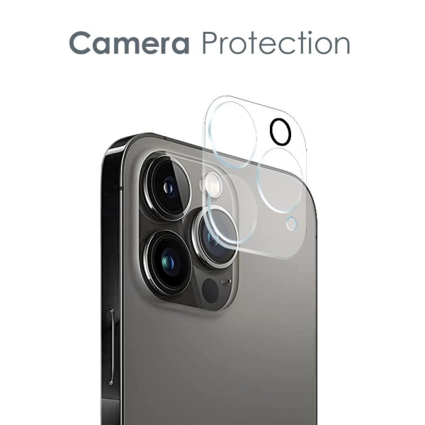 [2-PACK] iPhone 14 Pro Max kamera linsecover i hærdet glas klart