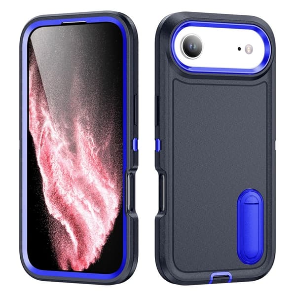 Mobilskal till iPhone Air Kickstand Silikon - Mörkblå/Sapphire Blå