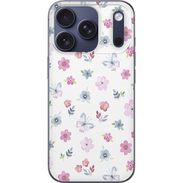 Mobilskal till Apple iPhone 17 Pro med Blommor och fjärillar