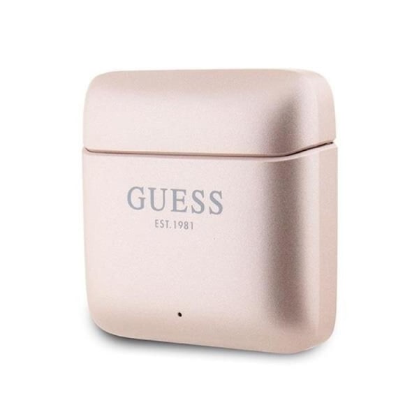 Guess TWS Bluetooth In-Ear Hörlurar + Dock Printed Logo - Rosa Guld