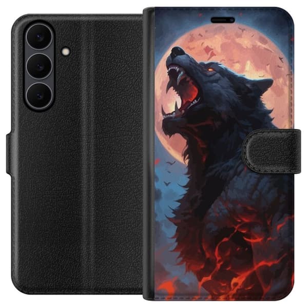 Pungcover til Samsung Galaxy S25 FE med Hylende ulv
