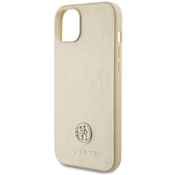 Guess iPhone 15 Plus Mobilskal Strass Metal Logo - Guld