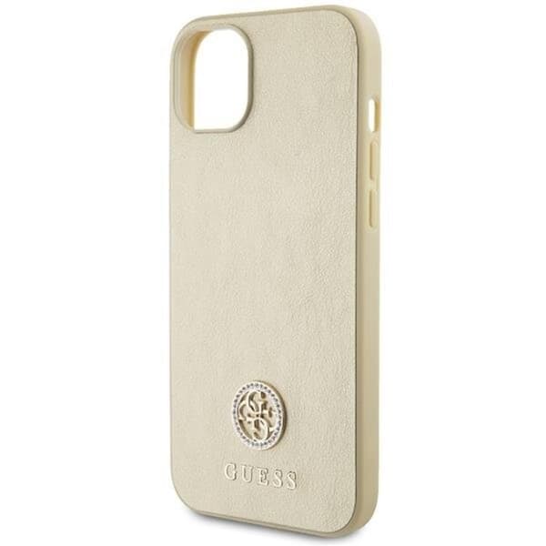 Guess iPhone 15 Plus Mobilskal Strass Metal Logo - Guld Guld