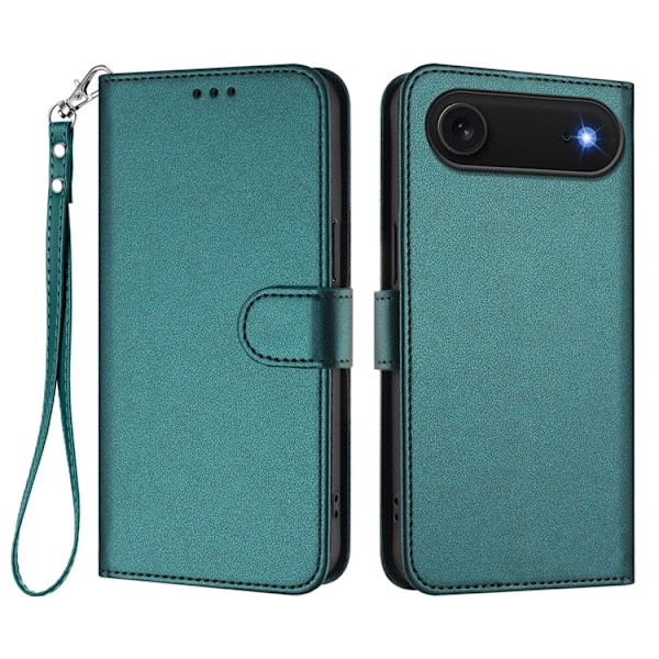 iPhone Air Plånboksfodral Läder med Handledsrem Grön