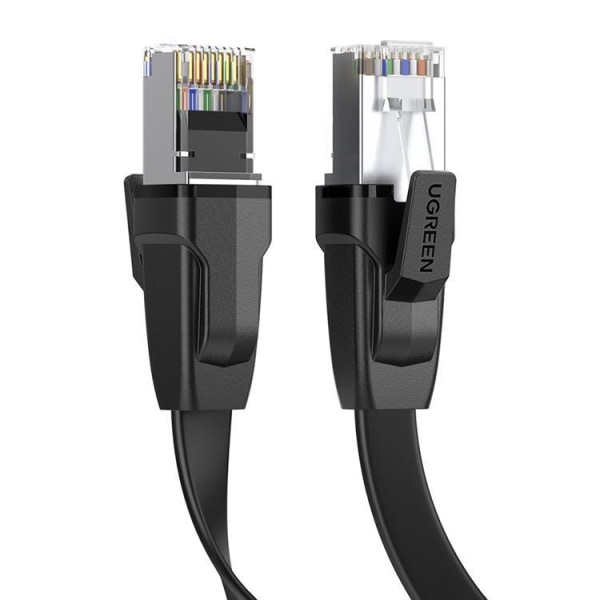 Ugreen LAN Ethernet Cat.8 U / FTP Flad Kabel 1m - Sort