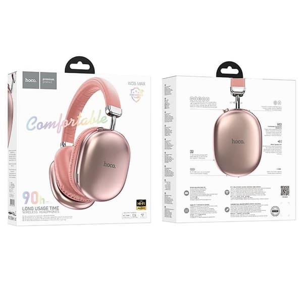 Hoco Over-Ear Hörlurar Trådlösa Bluetooth W35 Max - Rosa Rosa