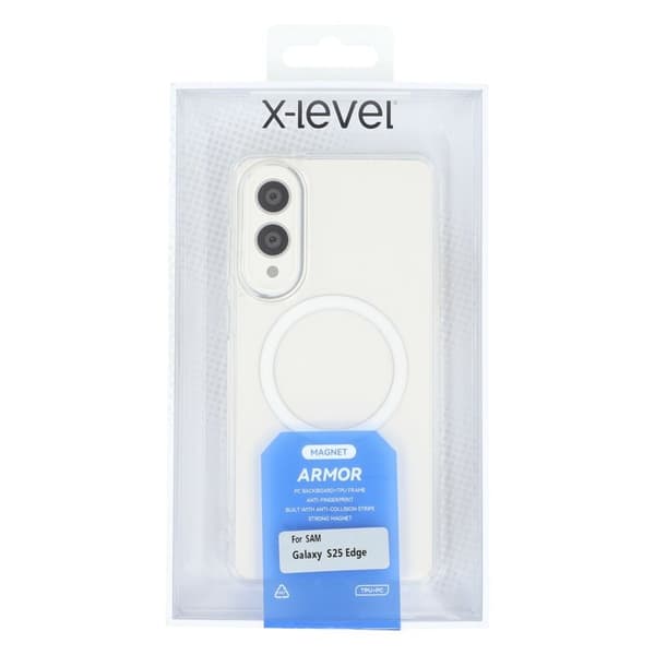 X-LEVEL Mobilskal till Samsung Galaxy S25 Edge Transparent Matte Anti Drop