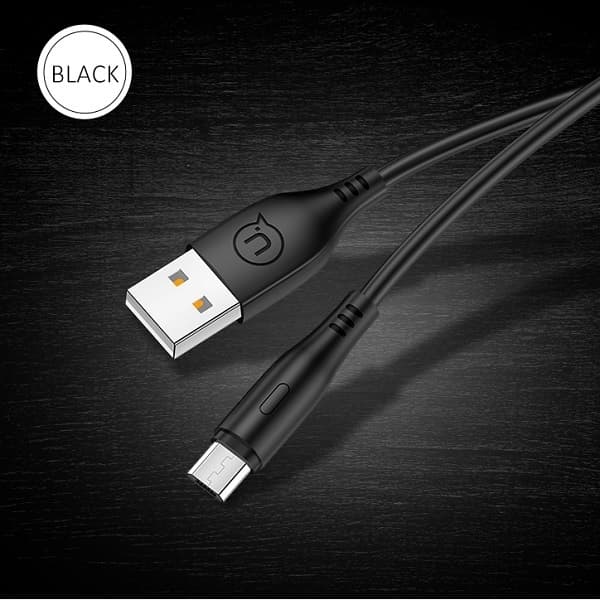 USAMS Kabel U18 microUSB 2A Hurtig opladning 1m sort SJ268USB01