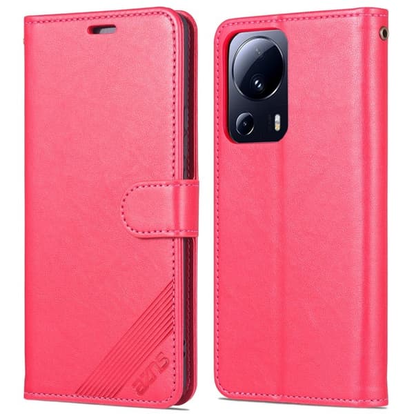AZNS Xiaomi 13 Lite / Civi 2 5G Plånboksfodral Konstläder - Röd