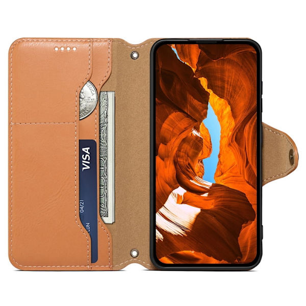 DENIOR Mobilskal till Google Pixel 6 KonstLäder Stötsäker - Khaki