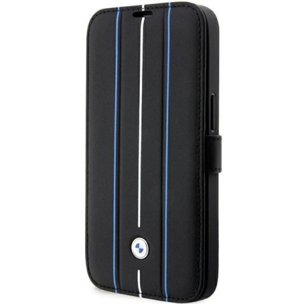 BMW iPhone 14 Pro -lompakkokotelo nahkahihnat - sininen