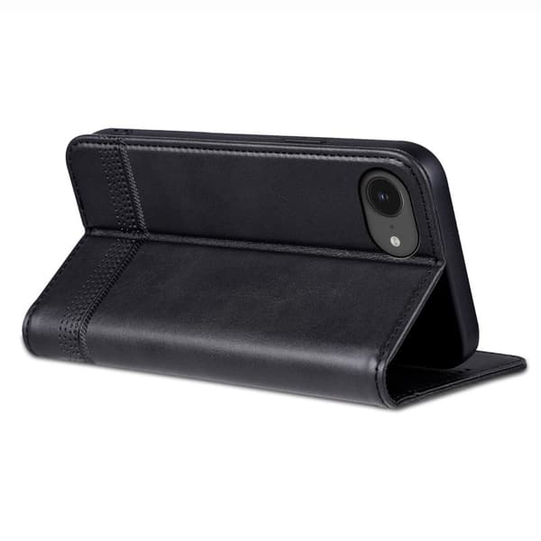AZNS iPhone 16e Plånboksfodral Konstläder - Svart