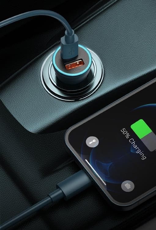 Baseus Hurtig Billader 2x USB 40 W USB-C Kabel - Grå Grå
