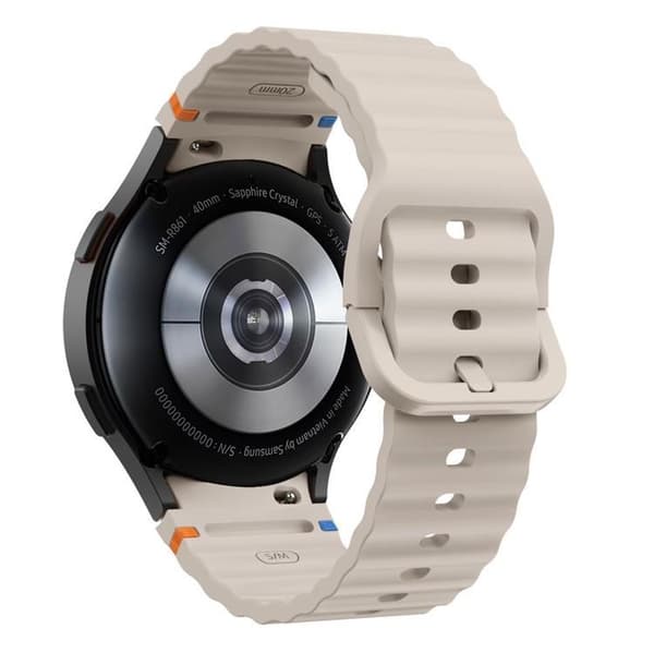 Tech-Protect Galaxy Watch 4/5/5 Pro/6/7/FE Armbånd Silikone Sport Beige