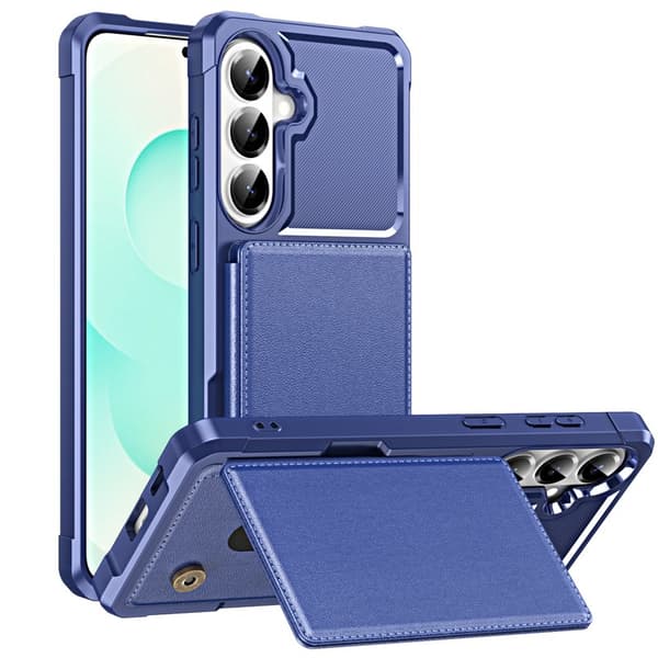 Mobilskal för Samsung Galaxy S26 Kickstand Kortfack TPU - Mörkblå