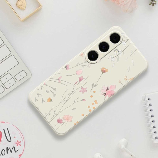 Mobilskal för Samsung Galaxy S26 Plus Blommönster TPU - Grön