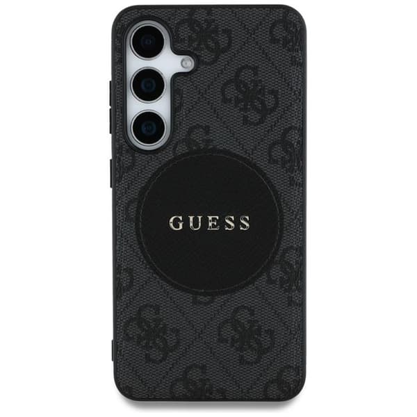 Guess Mobilskal till Galaxy S25 Plus MagSafe Round Patch Classic Logo - Svart Black