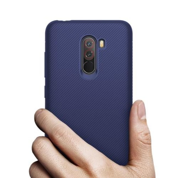 Twill Texture -mobiilikuori Xiaomi Pocophone F1 -puhelimelle - Sininen Blue