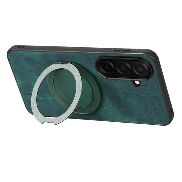 Mobilskal för Samsung Galaxy S26 Konstläder Kickstand - Grön