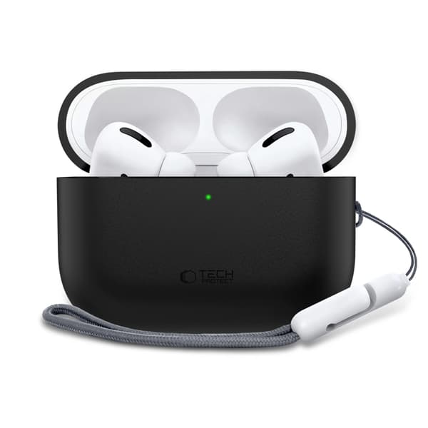 Tech-Protect Apple Airpods Pro 3 Etui Silikone - Sort Svart