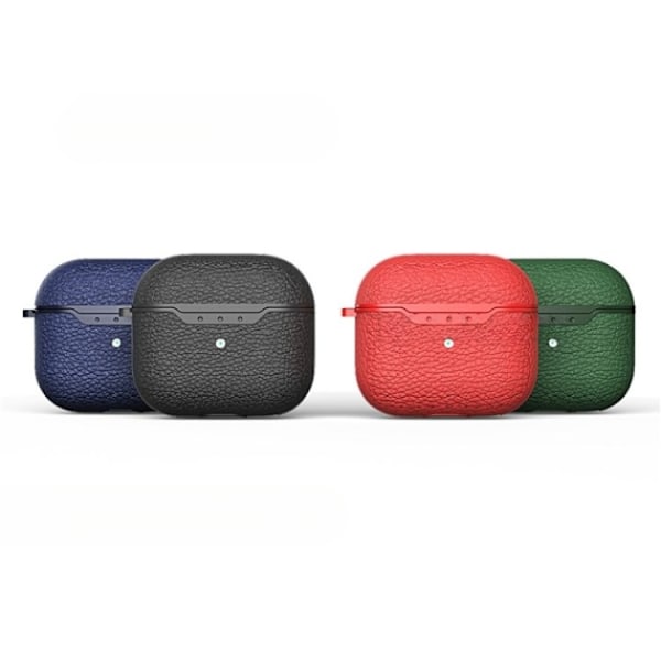 Airpods 3 Skal Litchi Texture - Röd