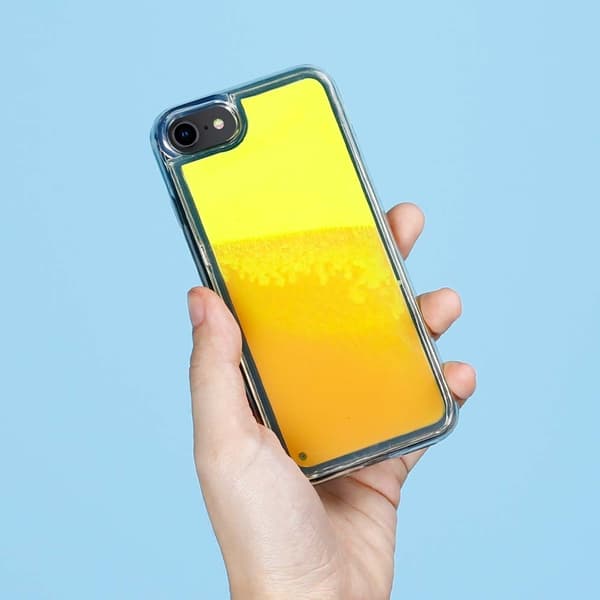 Liquid Neon Sand cover til iPhone 6/7/8/SE 2020 - Orange Orange